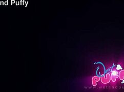 wet brunette pumps swollen cherry pussy lips with toys to gushing orgasm close-up