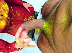 Curvy arab wife chats dirty while husband fingers her huge ass before creampie