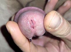 Watch my cock drip precum then shoot cum ropes