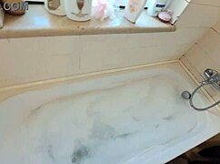 Latina wife fucks handyman bent over hot tub