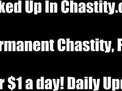 Girlfriend teases your pathetic cock before locking it in chastity forever