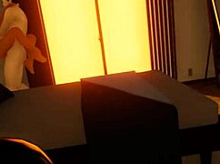 Elise's peepshow explodes with brunette pussy action!