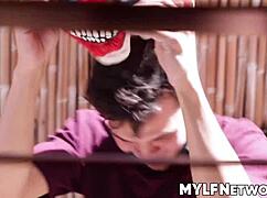 Ariel spies husband's anal cheat plots milf revenge pounding