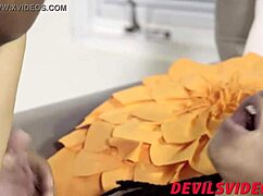 ebony princess gulps down huge black cock