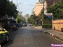 Ladyboy trembles emotionally as thick cock plunges deep into her tight ass