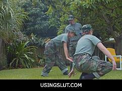 usin' this hot teen slut anytime for drill instructor sex... damn!