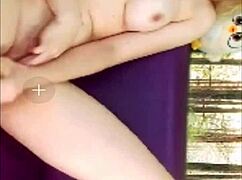 Sexy russian teen rips clothes masturbates on webcam