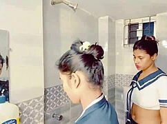 fuck yes uttaran20 two sexy desi girls share dick doggystyle facial