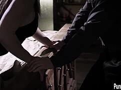 naughty teen ready for dirty guy's rough pounding cock action?