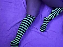 yo, caught her squirting solo by roommate - total emo vibe!