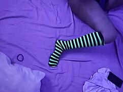 yo, caught her squirting solo by roommate - total emo vibe!