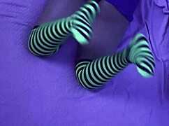 yo, caught her squirting solo by roommate - total emo vibe!