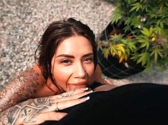 Hot Blonde Sara Face Fucked Outdoor Cum Blast!