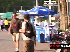 Sex tourist hunts petite asian teen for outdoor blowjob fuckfest