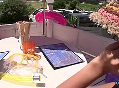 Tug leash to lead bound Asian cutie into BDSM bliss