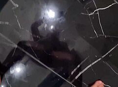 Muscular masseuse rips clothes, jerks oiled huge cock to explosive orgasm