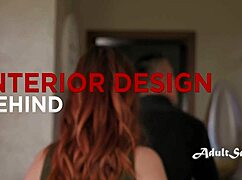 interior designer bends for client's rough anal submission