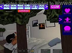 Roblox slut rides monster cock rough and hard