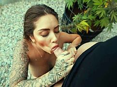 Hot Blonde Sara Face Fucked Outdoor Cum Blast!