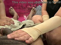 wife and friend deliver wild threesome pounding!