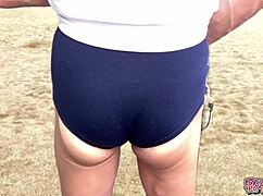 i sneak outdoors in a girl s bloomer rubbing my slutty ass to orgasm solo