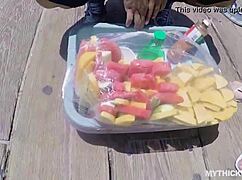 Oily Curvy Teen Thickum Twerks Fat Ass on Monster White Cock