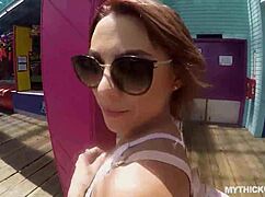 Oily Curvy Teen Thickum Twerks Fat Ass on Monster White Cock