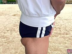 i sneak outdoors in a girl s bloomer rubbing my slutty ass to orgasm solo