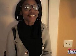 nerdy petite brunette sylvia masturbates pussy then deepthroats big black cock riding interracial