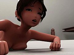 clara shoves it deep in anya's ass for hot lesbian hentai fun