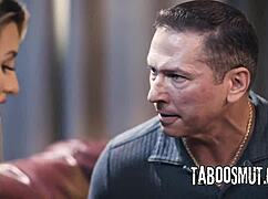 stepdad bends blonde teen paige owens over for taboo rides