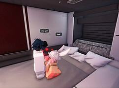 breaking her tight pussy deep in roblox game hardcore