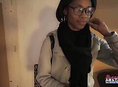 nerdy petite brunette sylvia masturbates pussy then deepthroats big black cock riding interracial