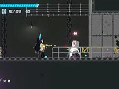 wait, cute lady banging robot men in hentai game? that's wild!