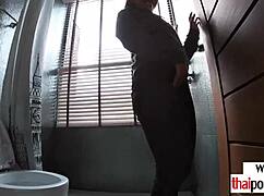 Petite Inked Thai Teen Bed Bouncing Hard