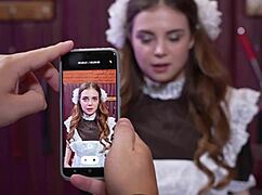 after school cutie visits old neighbor for bound deepthroat face fucking and rough doggystyle bondage