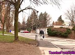 BEAUTIFUL BLONDE TEEN DEEPTHROATS MONSTER COCK FOR MESSY FACIAL SPUNK!