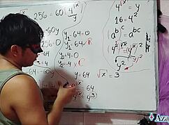 in the bedroom asian amateur with brown eyes uncovers algebra's hidden sexual roots together