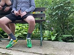 chubby mature cougar's saggy tits jiggle while begging for hot cum load outdoors