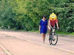 😲 hidden cam sees jeny stripped naked on street in heels!!