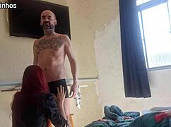 hotel maid catches me with rock hard cock flashing cum