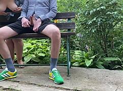 chubby mature cougar's saggy tits jiggle while begging for hot cum load outdoors