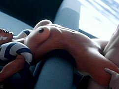 Gamora's tight ass fucked Ahsoka's bald pussy next!