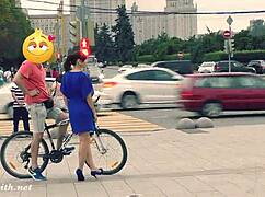 😲 hidden cam sees jeny stripped naked on street in heels!!