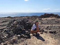 Risky Public Pissing Teen Gives Boyfriend Outdoor Camping Blowjob