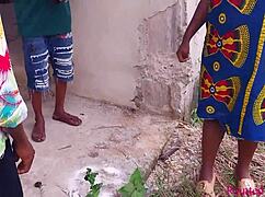 Two big Swiss cocks tease and finger big ass wife 🍆🍑 then erotic backyard pounding 👅🌳