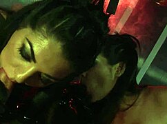 kaia kane and hannah shaw in lingerie tease my monster cock before domination facial