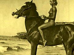 Vintage Beauty Takes Beast's Huge Cock Doggystyle Outdoors!