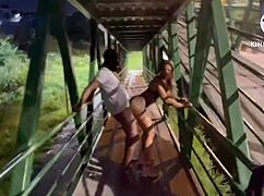 Arab wife sneaks fuck with stranger on busy highway