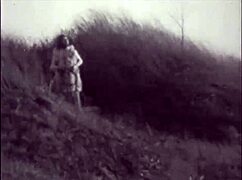 Vintage Beauty Takes Beast's Huge Cock Doggystyle Outdoors!